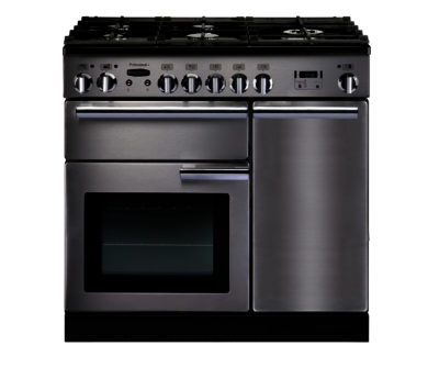 RANGEMASTER  Professional 90 Gas Range Cooker - Stainless Steel & Chrome